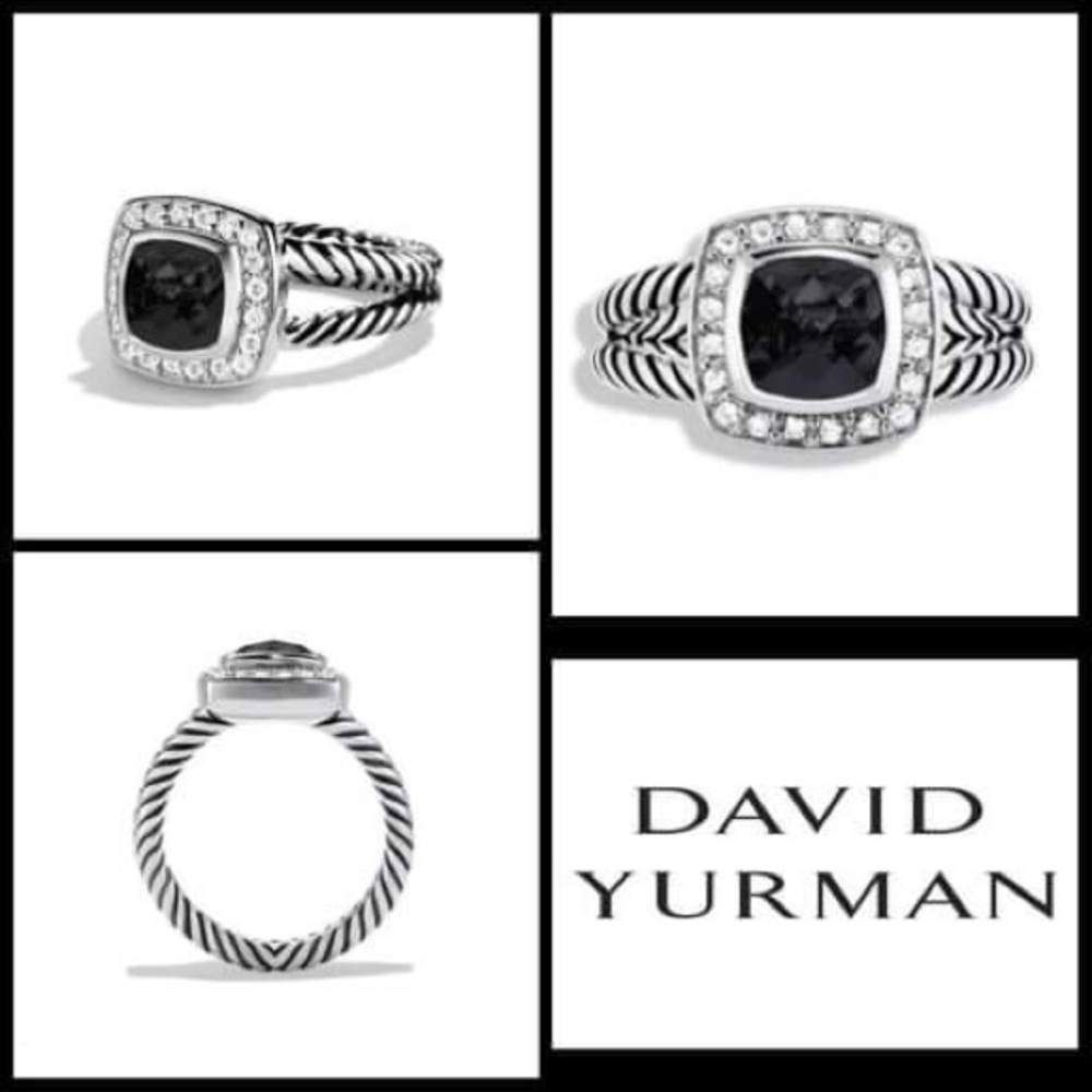 ❌SOLD❌DAVID YURMAN PETITE BLACK ONYX DIAMOND RING - Picture 1 of 6